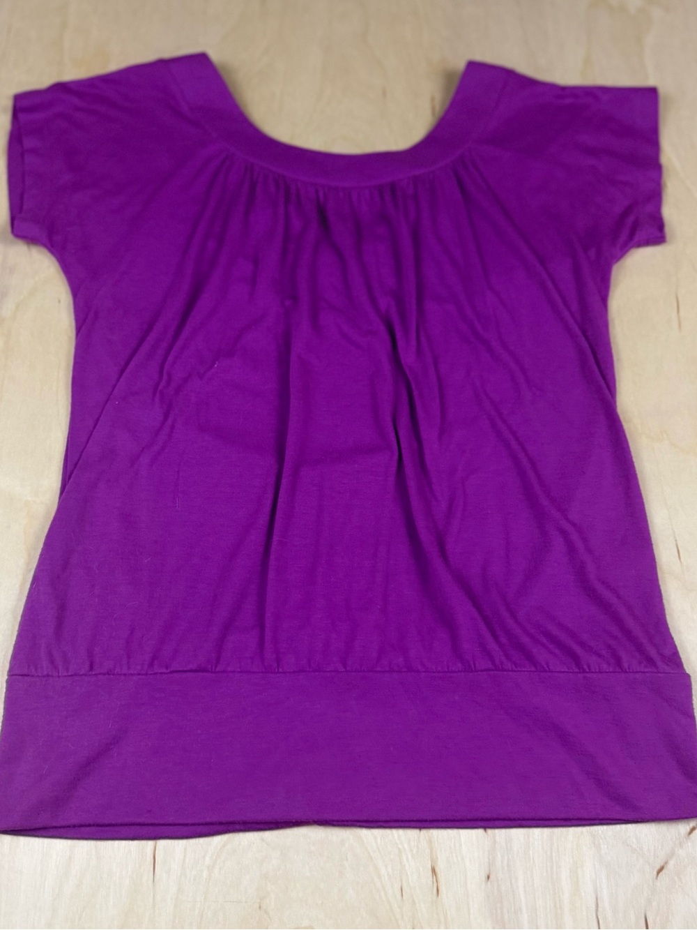 Xhilaration Purple Scoop Neck Short Sleeve Top